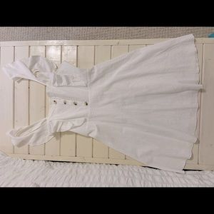 White Buttoned Dress